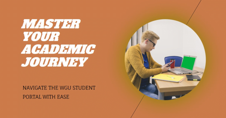 Mastering Your Academic Journey: Navigating the WGU Student Portal 6 WGU Student Portal : A focused student using a laptop, surrounded by textbooks and notes.