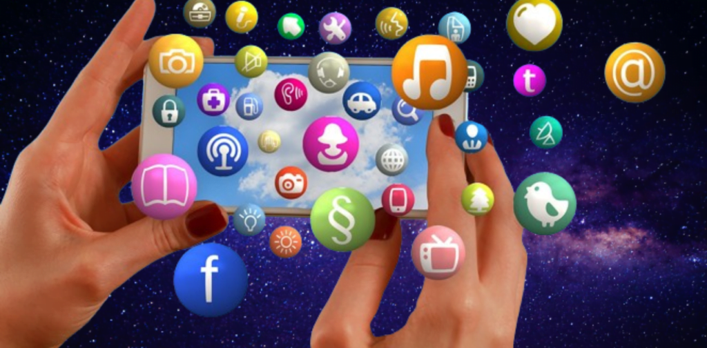 Decoding @7_jgray: Exploring Online Engagement 2 Colorful icons representing various digital platforms arranged in rows